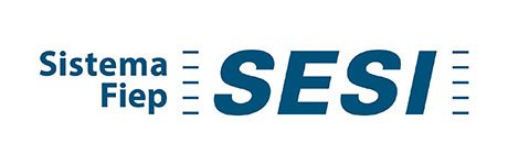 Logotipo do SESI, parceiro do MOTOPROJ em ações de segurança no trânsito