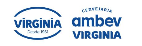 Logos da Cervejaria Virgínia e Ambev, apoiadoras do MOTOPROJ