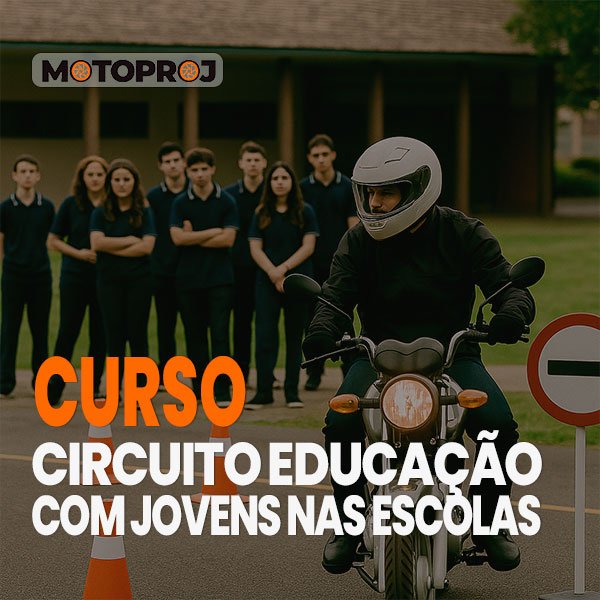 Crianças e adolescentes participando do Circuito Educação do MOTOPROJ