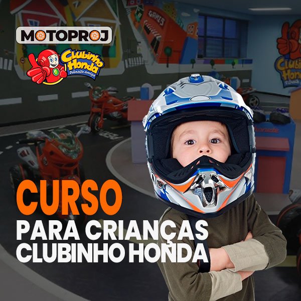 Crianças participando de atividade do Clubinho Honda com foco em trânsito seguro – MOTOPROJ